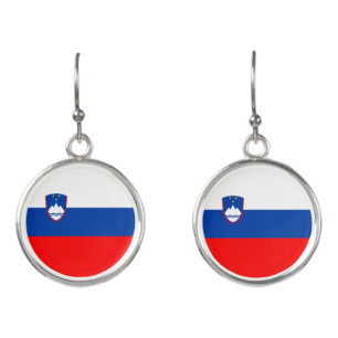 Slovenia Flag Earrings
