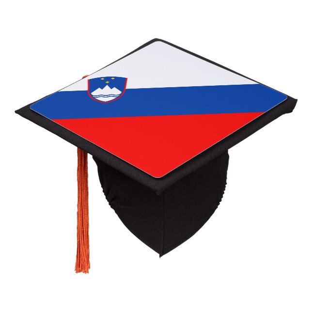 Slovenia Flag Graduation Cap Topper (Angled)
