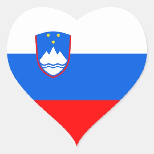 Slovenia Flag Heart Sticker