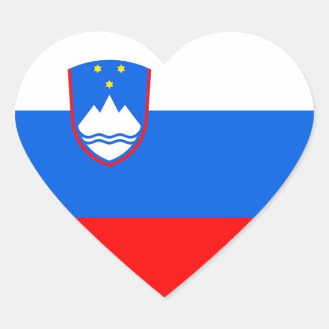 Slovenia Flag Heart Sticker (Front)