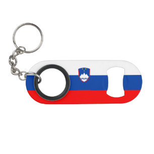 Slovenia Flag Keychain Bottle Opener