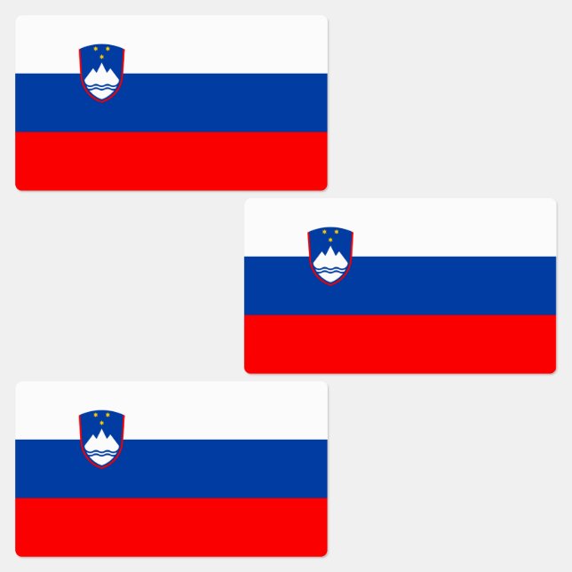 Slovenia Flag Labels (Group)