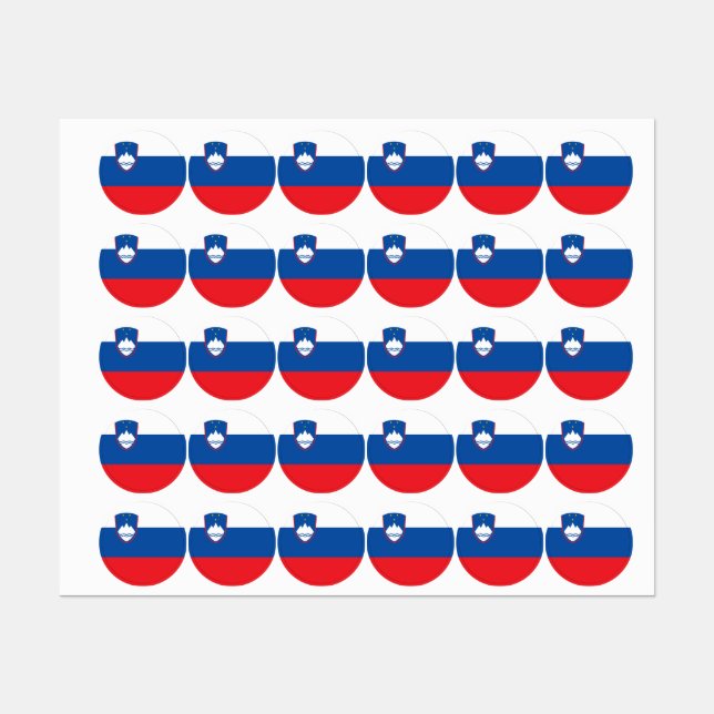 Slovenia flag labels (Sheet)