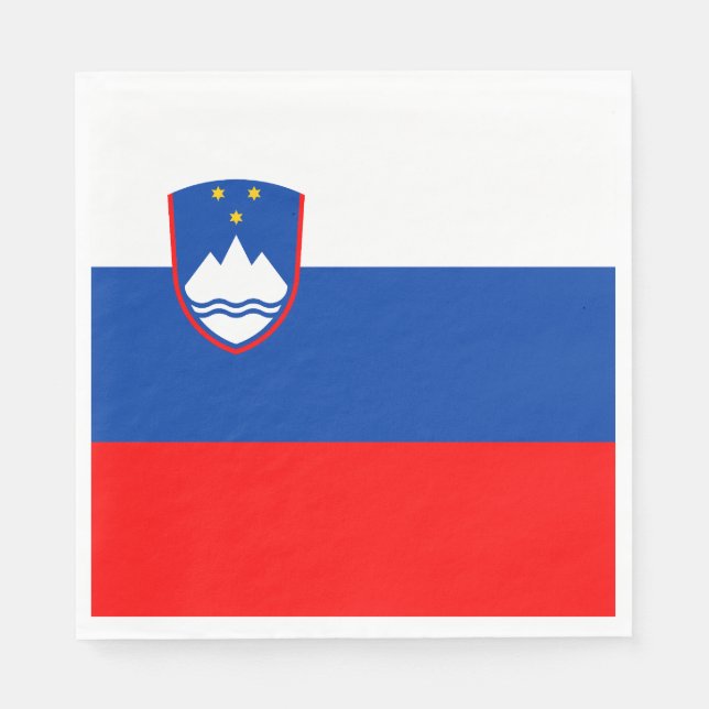 Slovenia Flag Napkins (Front)