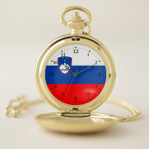 Slovenia Flag Pocket Watch