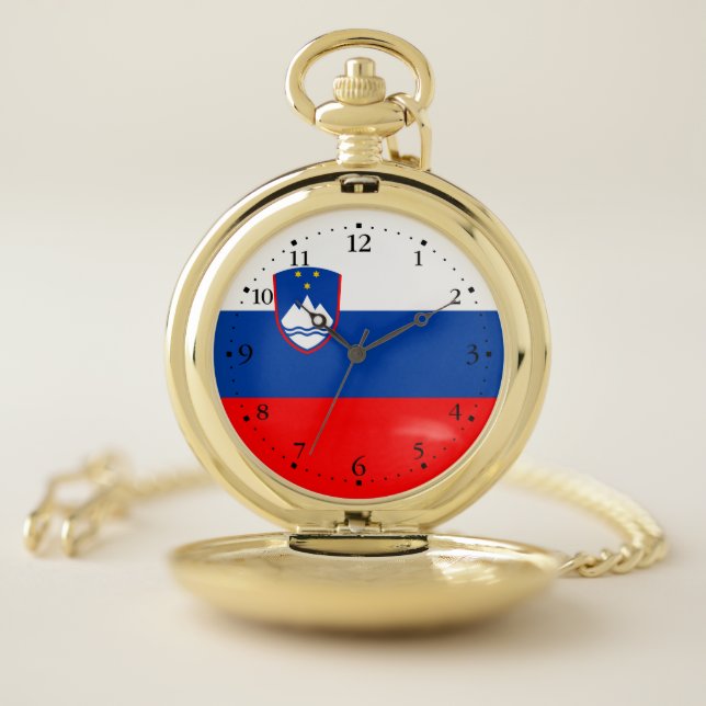 Slovenia Flag Pocket Watch (Inside)