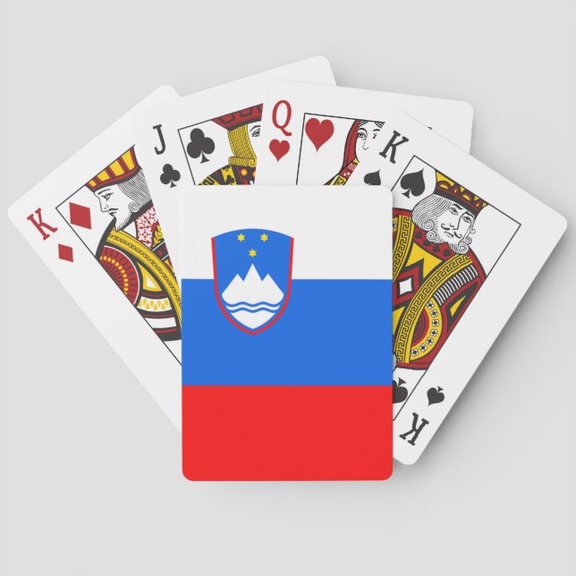Slovenia Flag Poker Cards (Back)