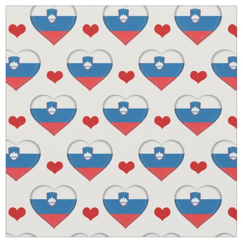 Slovenia Flag  Red Heart fashion Fabric Slovenia