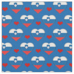 Slovenia Flag &amp; Red Heart fashion Fabric /Slovenia