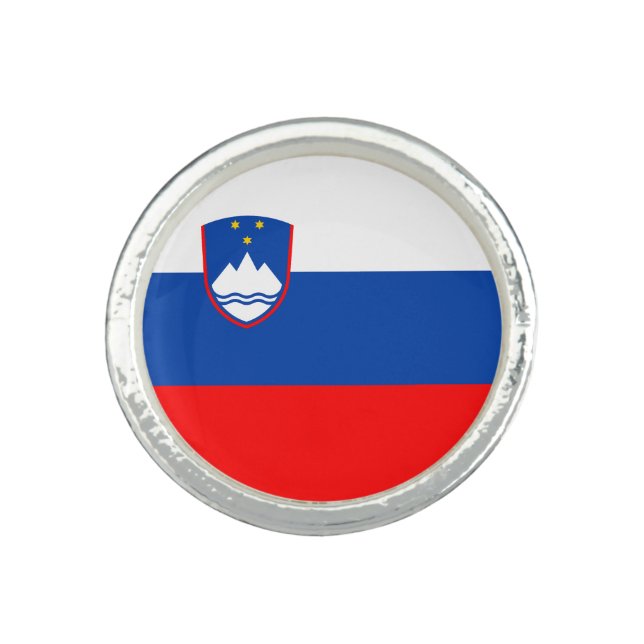 Slovenia Flag Ring (Front)