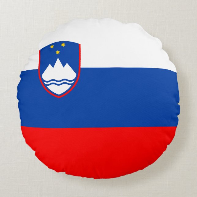Slovenia Flag Round Pillow (Front)