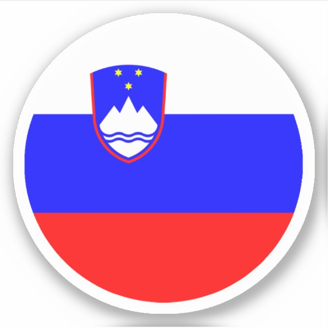 Slovenia Flag Round Sticker (Front)