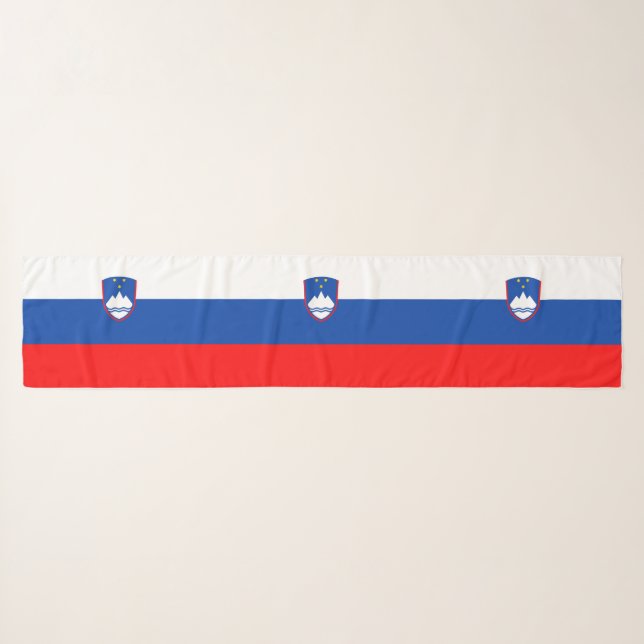 Slovenia Flag Scarf (Front (Horizontal))
