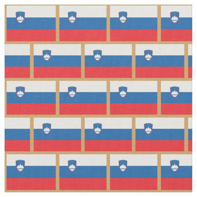 Slovenia Flag & Slovenia fashion Fabric /sports (Close Up)