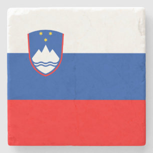 Slovenia Flag Stone Coaster