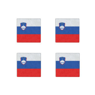 Slovenia Flag Stone Magnet