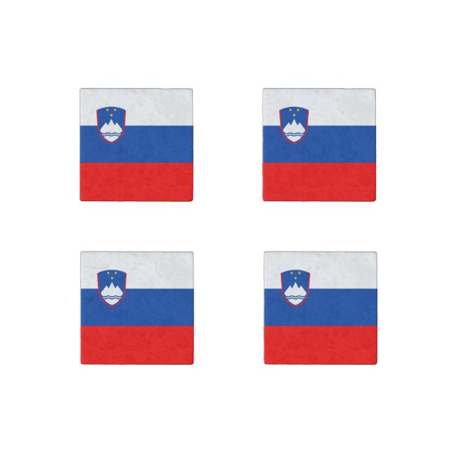 Slovenia Flag Stone Magnet (Front)