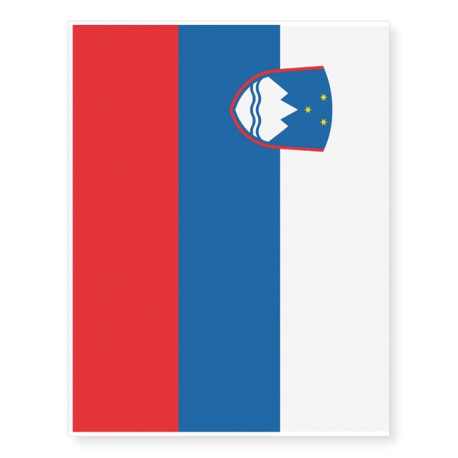 Slovenia Flag Temporary Tattoos (Front)