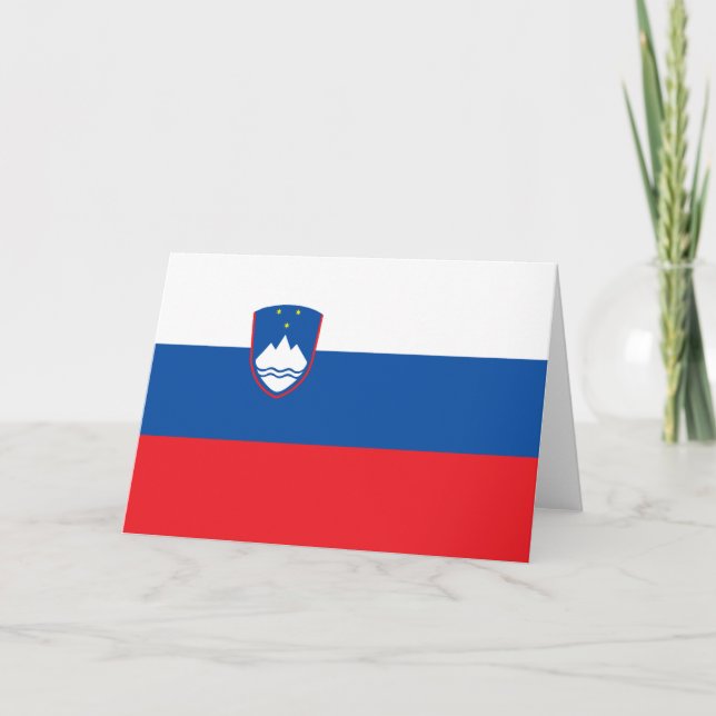 Slovenia flag thank you card (Front)