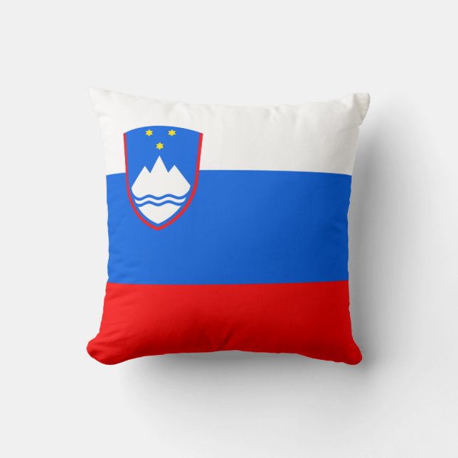 Slovenia Flag Throw Pillow (Front)