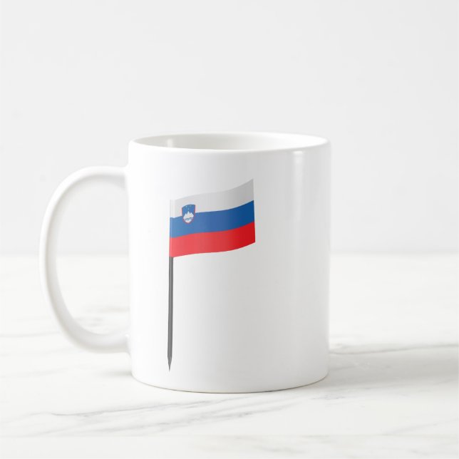 Slovenia flag toothpick coffee mug (Left)