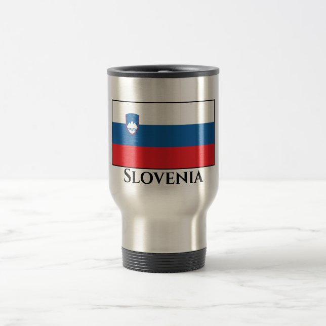 Slovenia Flag Travel Mug (Center)