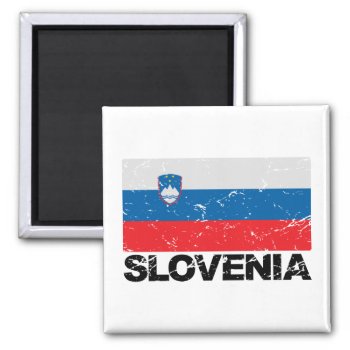 Slovenia Flag Vintage Magnet by allworldtees at Zazzle
