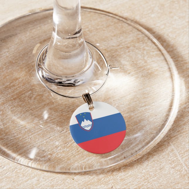 Slovenia flag wine charm (In Situ)