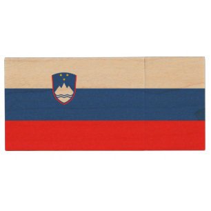 Slovenia Flag Wood Flash Drive