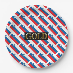 SLOVENIA GOLD PAPER PLATES