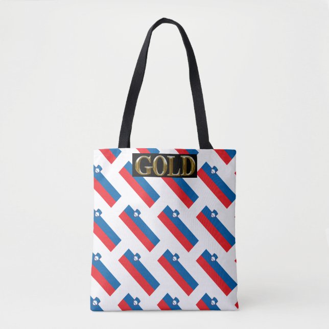 SLOVENIA    GOLD   TOTE BAG (Front)