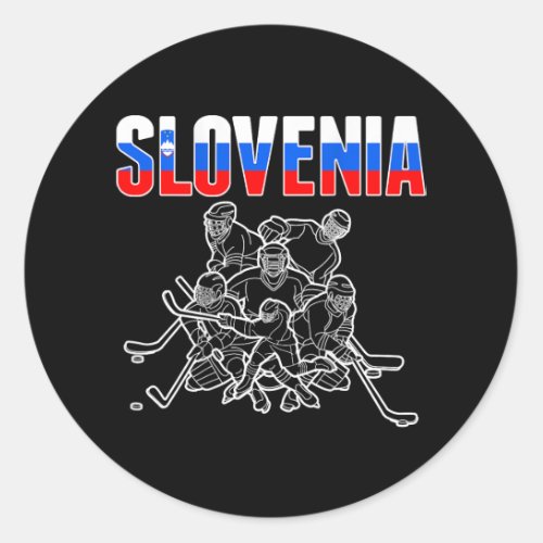 Slovenia Ice Hockey Fans Jersey _ Support Slovenia Classic Round Sticker