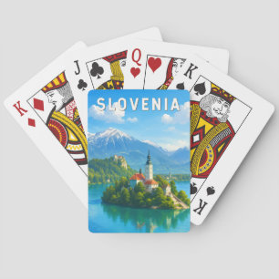 Slovenia Illustration Travel Art Vintage Poker Cards
