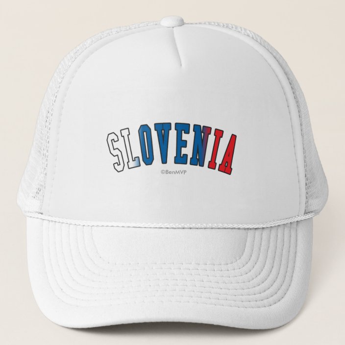 Slovenia in National Flag Colors Hat