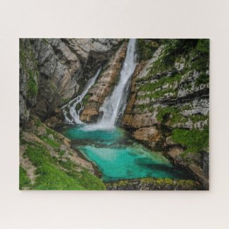 Slovenia Jigsaw Puzzle - Savica waterfall