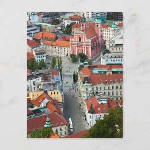 Slovenia - Ljubljana - Sky View Postcard