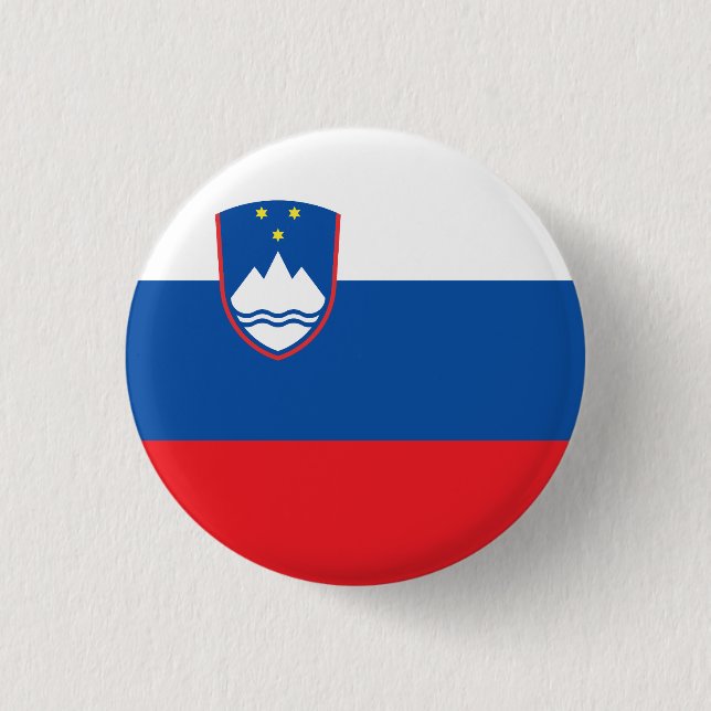 Slovenia National Flag Button (Front)