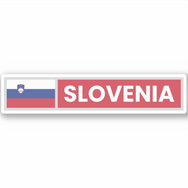 Slovenia National Flag Sticker (Front)