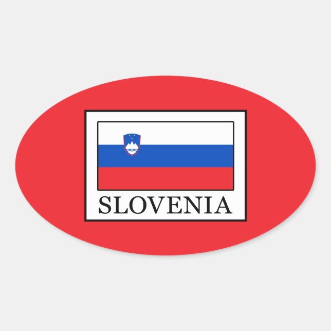 Slovenia Oval Sticker (Front)