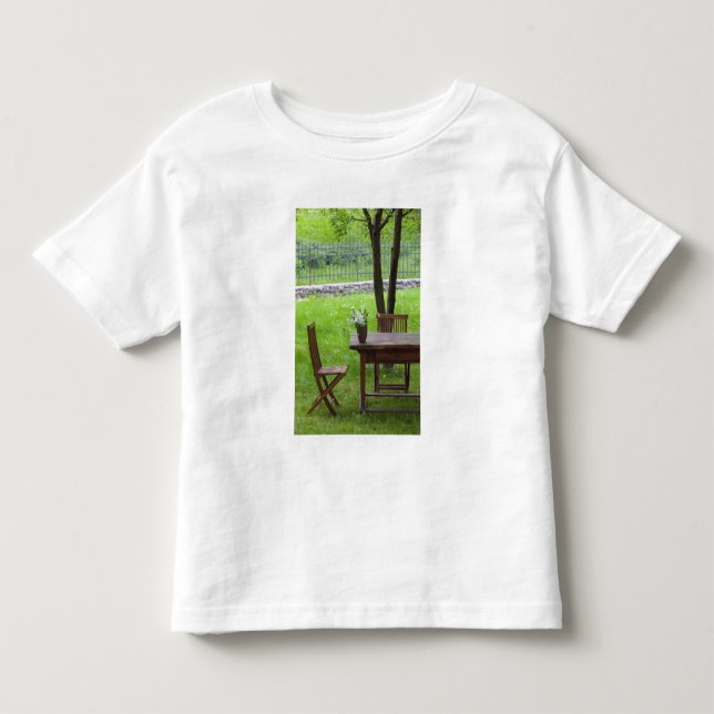 SLOVENIA, PRIMORSKA, Spodnja Idrija: Table on Toddler T-shirt (Front)