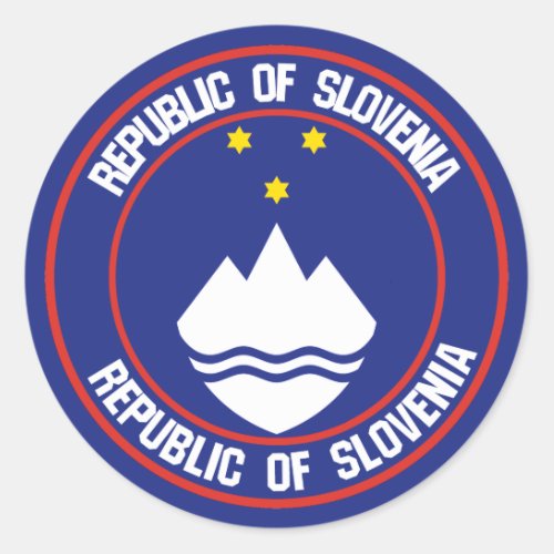 Slovenia Round Emblem Classic Round Sticker