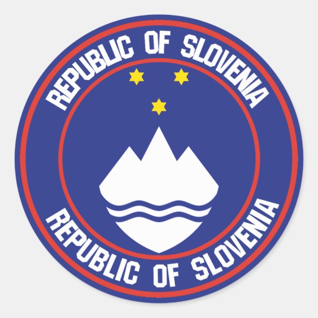 Slovenia Round Emblem Classic Round Sticker (Front)