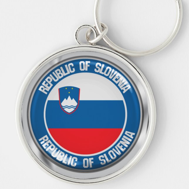Slovenia Round Emblem Keychain (Front)