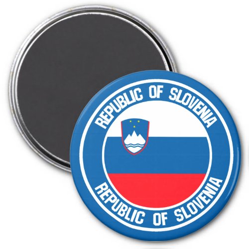 Slovenia Round Emblem Magnet