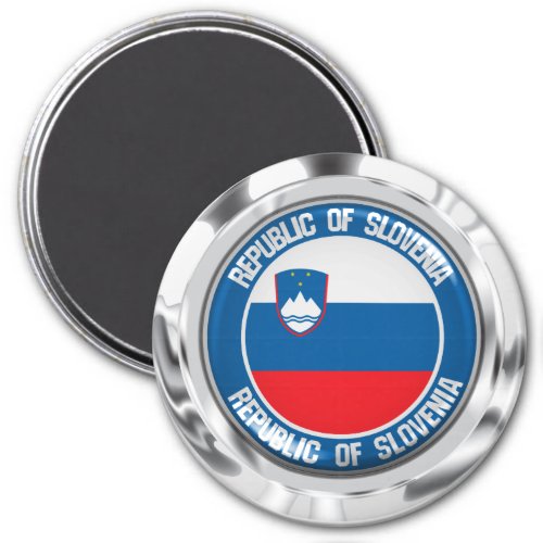 Slovenia Round Emblem Magnet