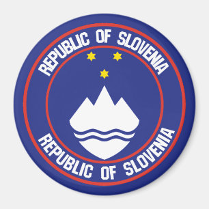 Slovenia Round Emblem Magnet