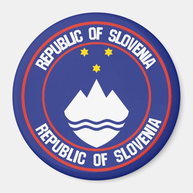Slovenia Round Emblem Magnet (Front)