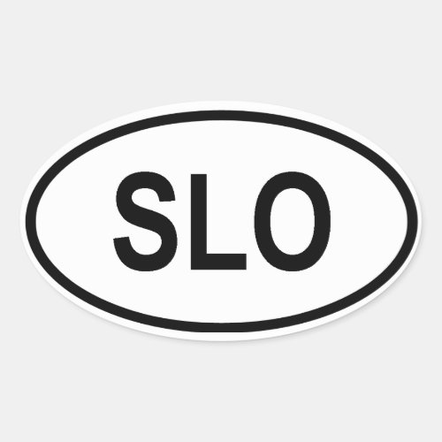 Slovenia SLO Oval Sticker