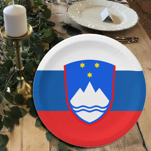 Slovenia, Slovenian Flag party, birthday /sport Paper Plates