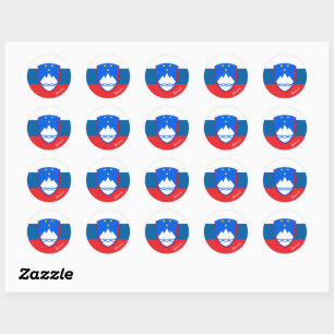 Slovenia & Slovenian flag patriots, holiday /sport Classic Round Sticker